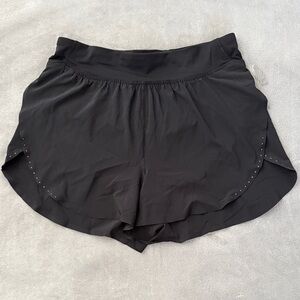 Lululemon fast and free high rise classic fit split short - black